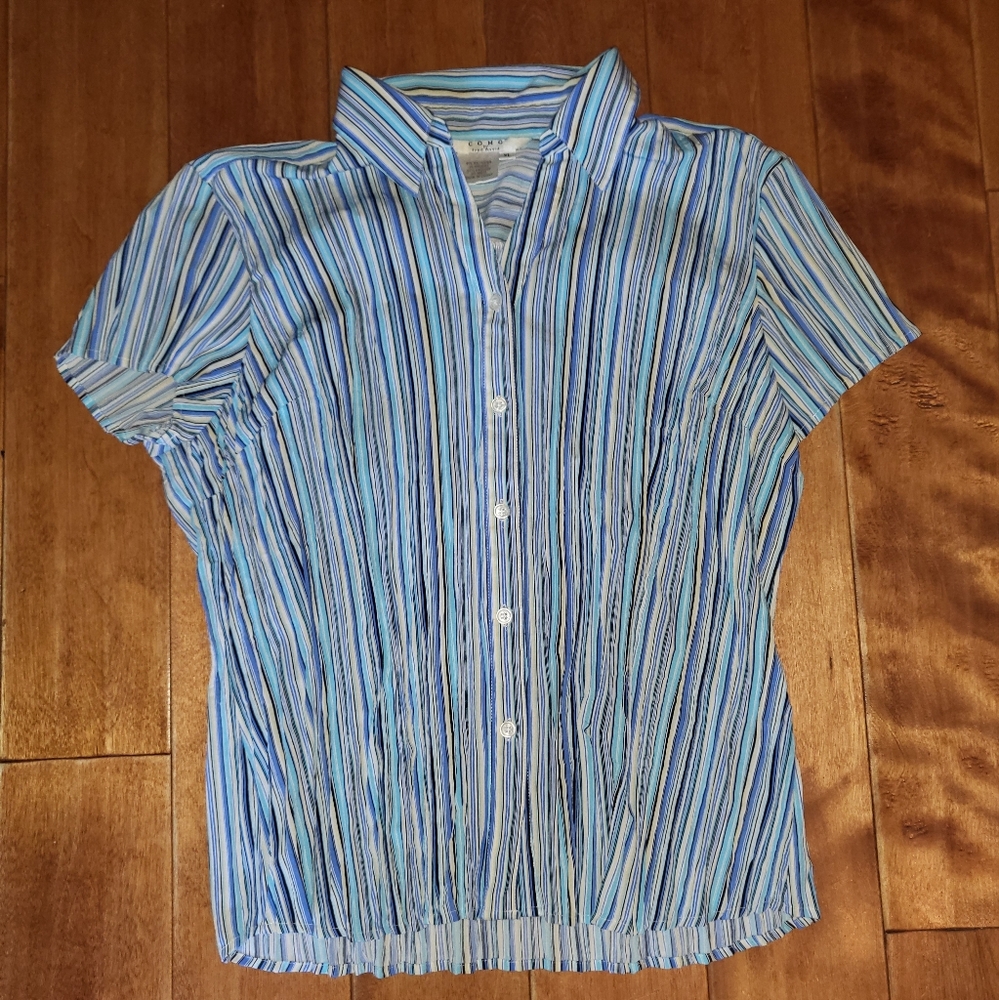 Como Fred David Button-Up Collared Blouse - image 1